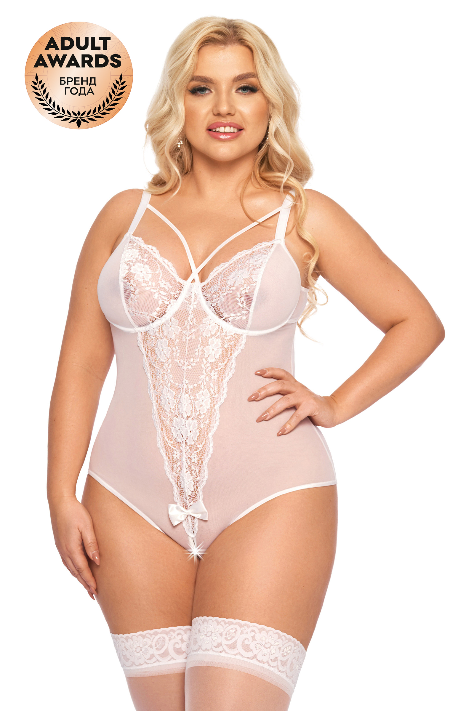 Боди SoftLine Collection Amanda, цвет белый, размер XL