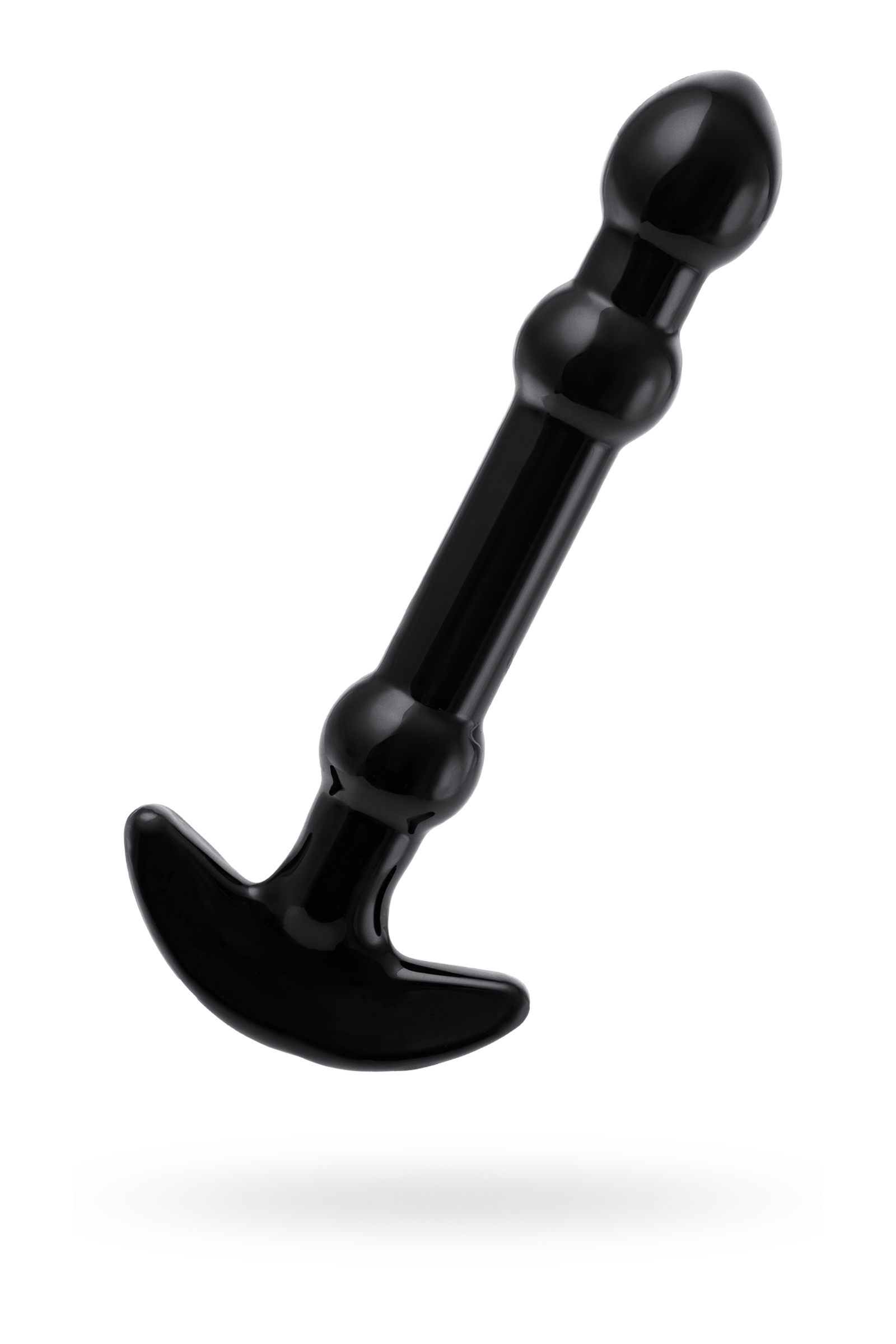 Фаллоимитатор Sexus Glass,стекло, черный, 19 см