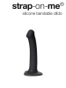 Страпон ремневой нереалистичный на присоске Strap-on-me, S, черный, 17 см, Ø 2,7