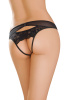 Трусики  эротические со вставкой стрейч-сетки, черные, (50-52)