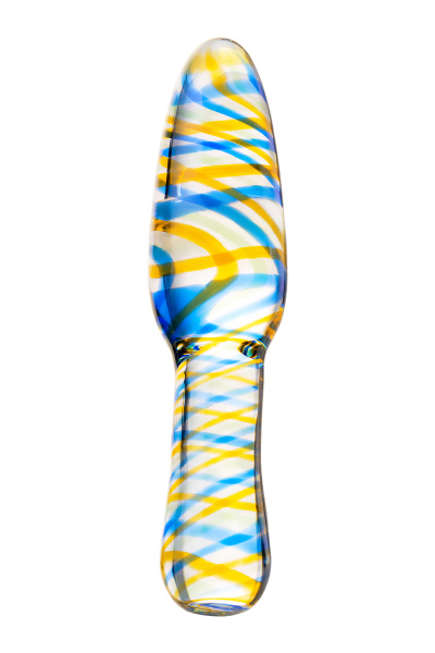 Фаллоимитатор Sexus Glass,стекло,цветной,16см