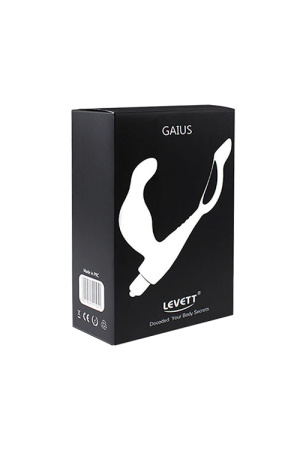 Стимулятор простаты Levett Gaius с дополнительным кольцом на мошонку, черный, 11,5 см