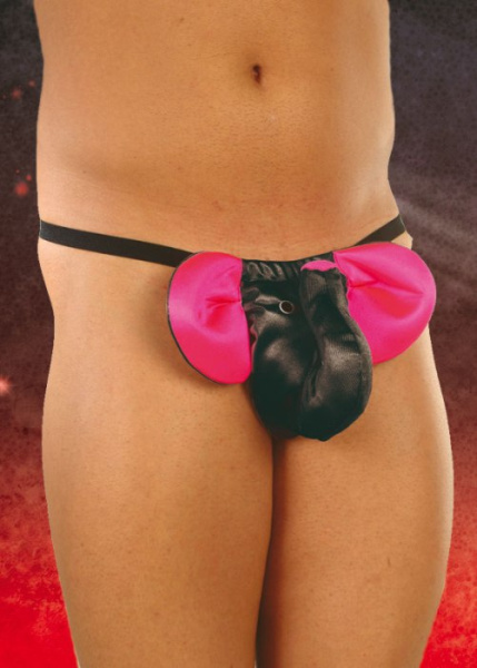 Стринги мужские Слоник, черные, S/L