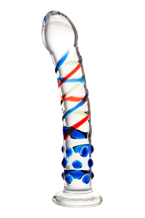 Фаллоимитатор Sexus Glass,стекло, прозрачный, 18 см