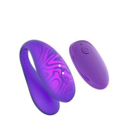 Парный вибромассажер TWIN+, Purple с управлением через приложение.