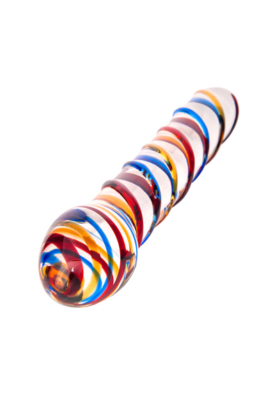 Двусторонний фаллоимитатор Sexus Glass, стекло, прозрачный, 19,5 см