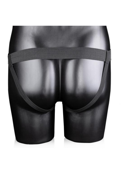 Страпон фаллопротез с ребристой подкрученной фактурой без мошонки