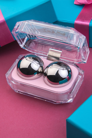 Вагинальные шарики  TOYFA Metall, металл, серебристые, Ø 3,5 см, 355 гр