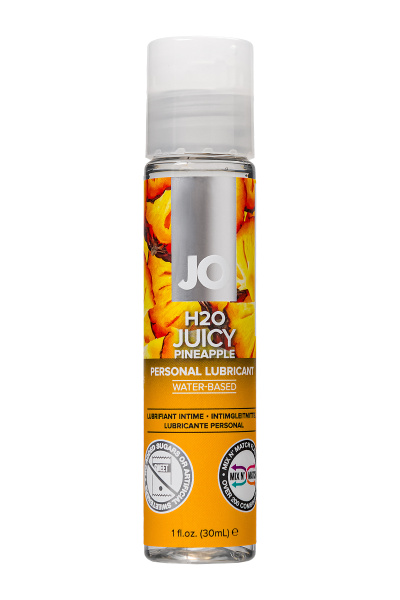 Съедобный лубрикант со вкусом ананаса JO H2O Juicy Pineapple, 30 мл