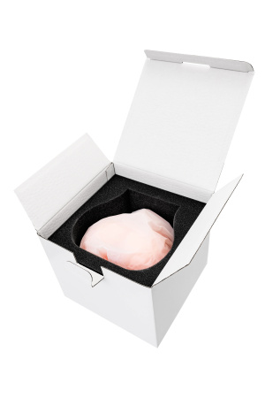 Мастурбатор реалистичный в форме попки, с 2 любовными входами, ТPE, телесный, 1,6 кг (в белой коробк