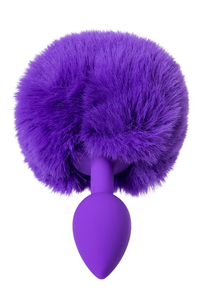 Анальная втулка с хвостом ToDo by Toyfa Sweet bunny, Фиолетовая, 13,0 см, Ø 2,8