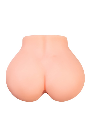 Мастурбатор реалистичный в форме попки, с 2 любовными входами, ТPE, телесный, 3,1 кг (в белой коробк