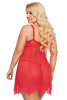 Ночная сорочка и стринги SoftLine Collection Carla, красный, XL