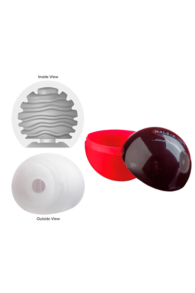 Яйцо-мастурбатор MALESATION Lucky Ball type 3, TPE, белый, нереалистичный