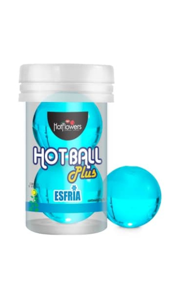 Лубрикант HOT BALL PLUS на масляной основе в виде двух шариков с охлаждающим эффектом.