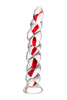 Фаллоимитатор Sexus Glass,стекло, прозрачный, 18 см