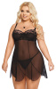 Ночная сорочка и стринги SoftLine Collection Carla, черный, XXL