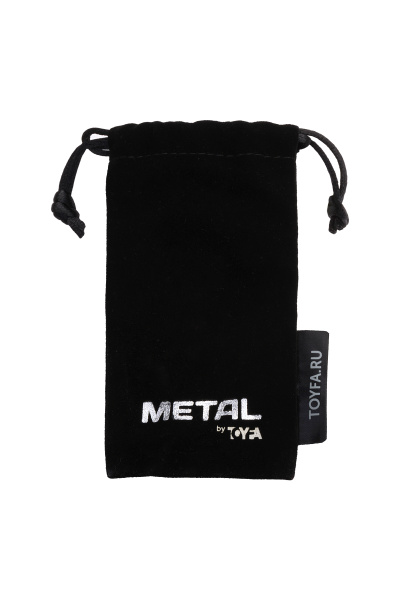 Анальная втулка TOYFA Metall, металл, красная с красным кристал, 7,2 см, Ø2,8 см, 50 гр