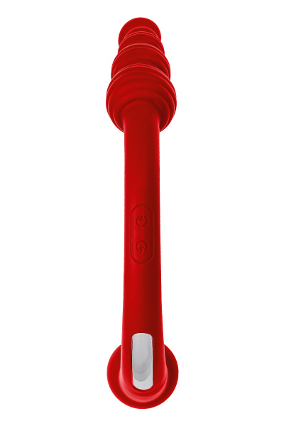 Двусторонний вибратор Black & Red by Toyfa, силикон, красный, 35 см