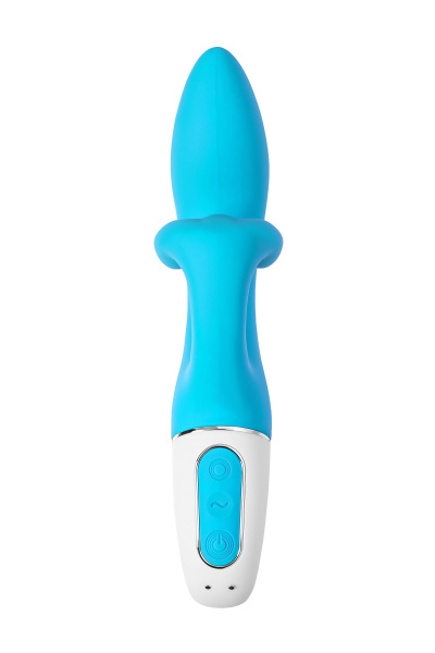 Нереалистичный вибратор Satisfyer Embrace me, голубой