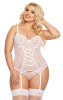 Корсет и стринги SoftLine Collection Brenda, белый, XL