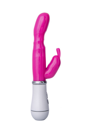 Вибратор с клиторальным стимулятором  TOYFA A-Toys, розовый, 20 см, Ø 2,5