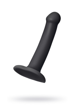 Страпон ремневой нереалистичный на присоске Strap-on-me, S, черный, 17 см, Ø 2,7