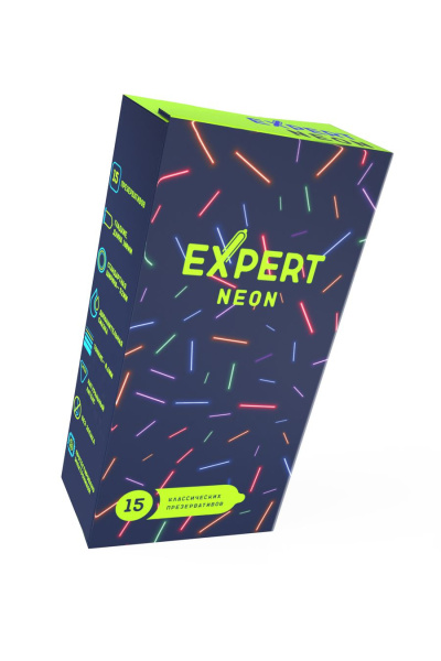 Презервативы EXPERT Neon 15 шт. (светящиеся)