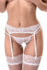 Комплект: пояс для чулок и трусики кружевные, белые,(42-44)