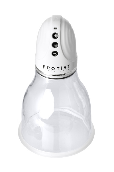 Помпа вакуумная   для груди EROTIST, ABS пластик, прозрачная, 22 см