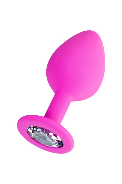 Анальная втулка  TODO BY TOYFA BRILLIANT, силикон, розовая, 8 см, Ø 3 см