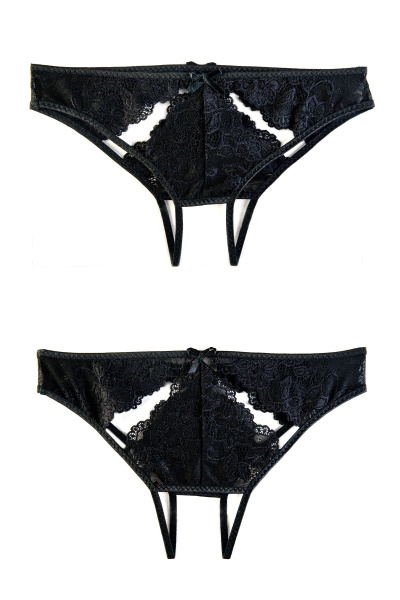 Трусики  эротические   кружевные  с ажурными вырезами (46-48)